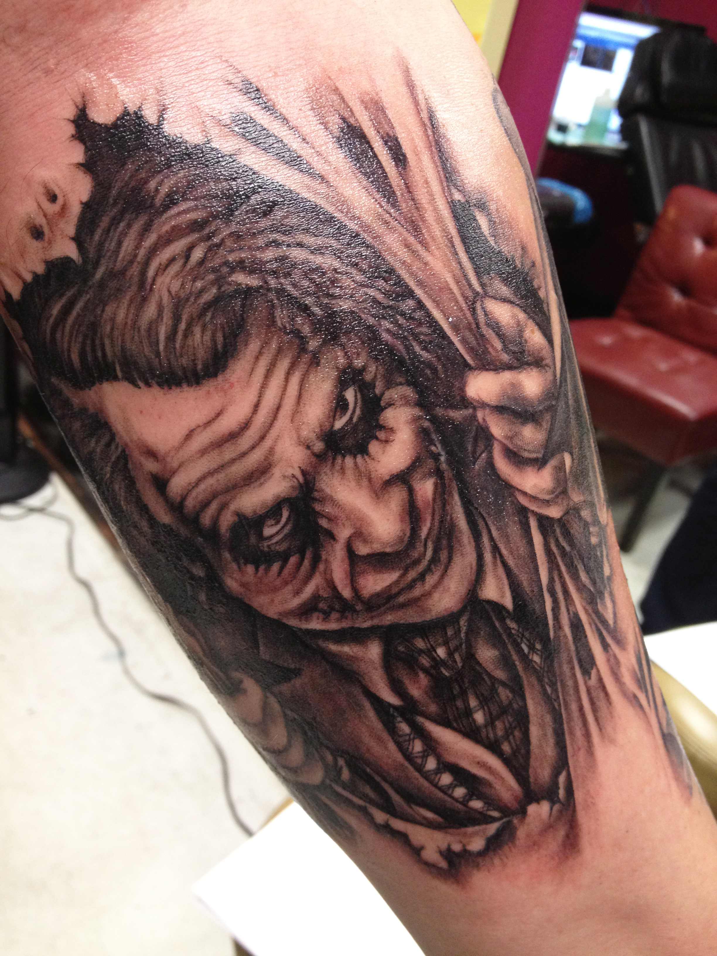 Black & Grey Tattoo Joker Batman - Raw Ink Studio