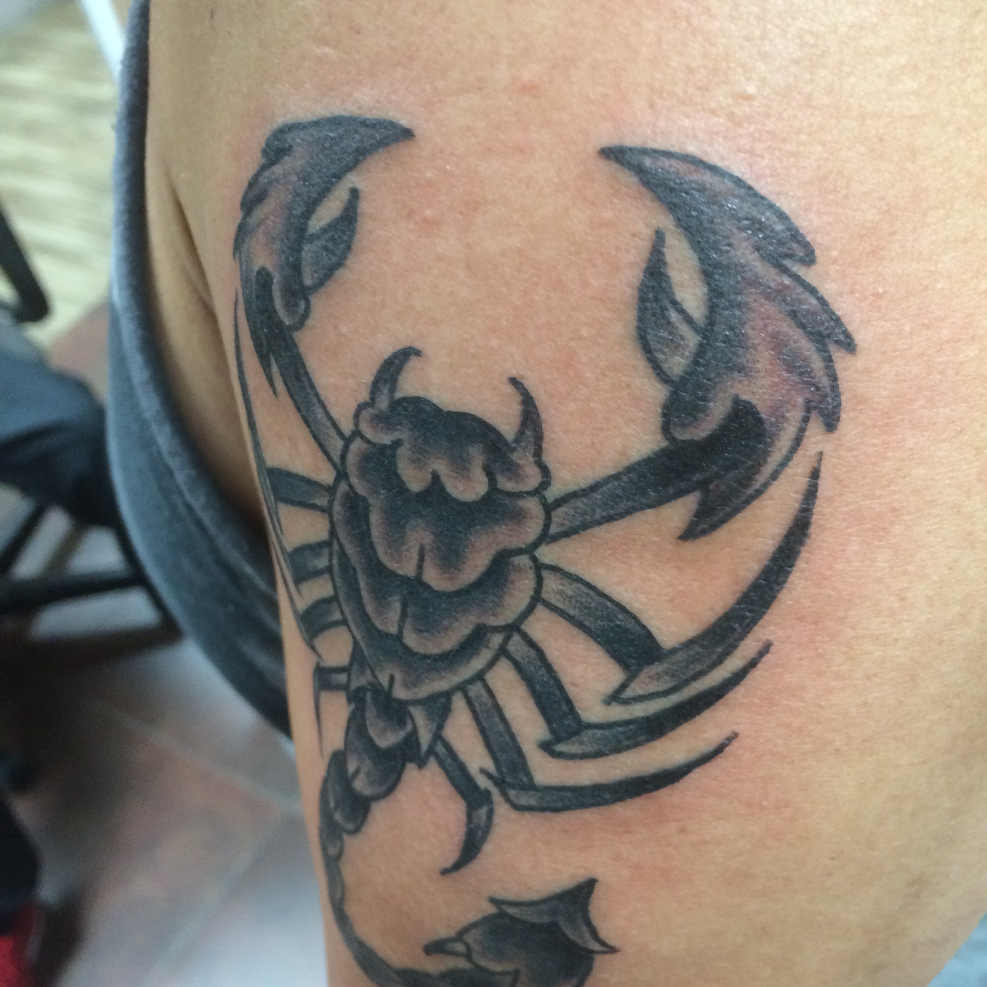 Black and Grey Tattoo Scorpion - Raw Ink Studio